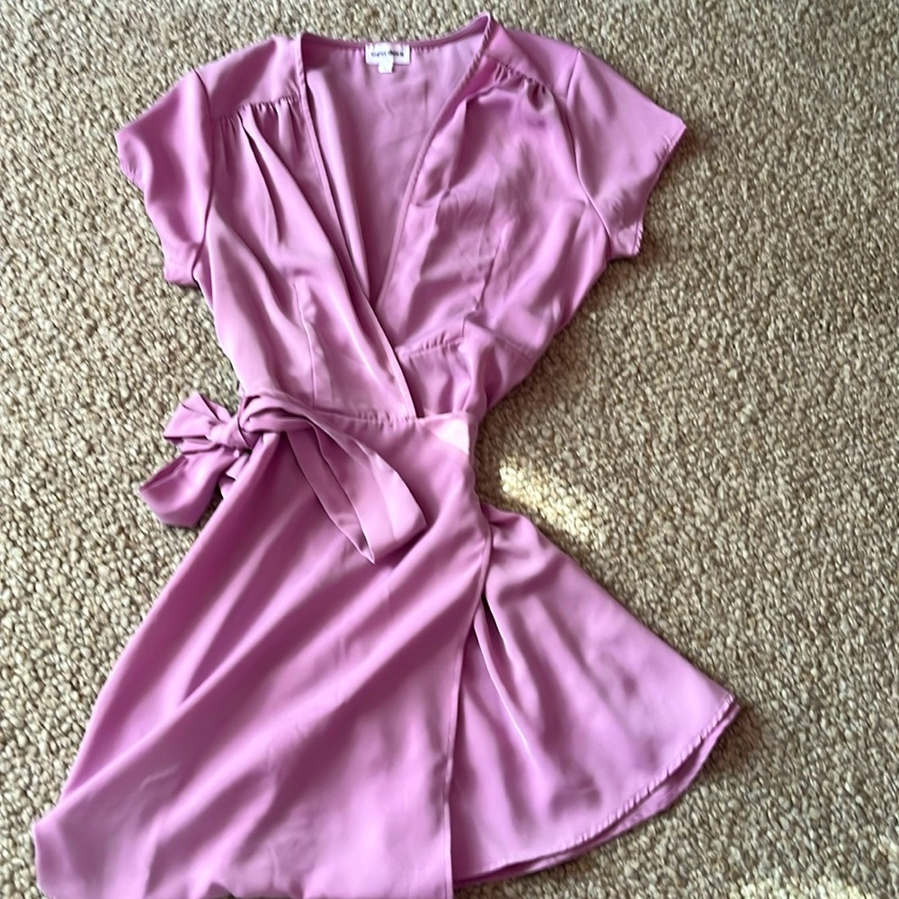 Lavender wrap dress